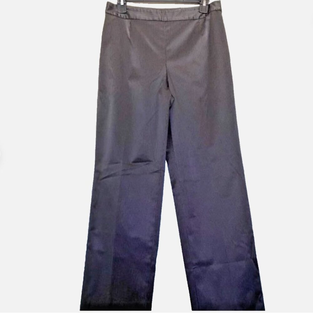 Vintage Kasper Wide Leg Satin Like Pin Stripped Pants‎ SZ 4